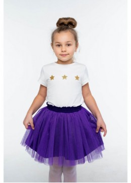 Vidoli фиолетовая юбка из фатина для девочки G-21870W
